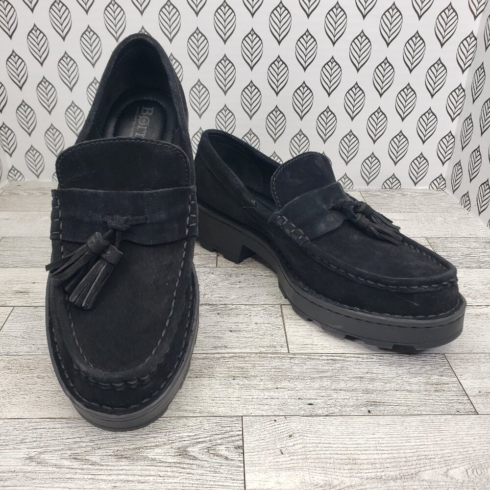 Women’s Born Capri Tasseled Suede Loafer Black US 8.